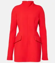 [Sportmax] Sportmax Terfrite wool-blend gabardine minidress UK 14 red