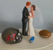 Tampa Bay Buccaneers Cake Topper Bride Groom Wedding Day Funny Football Theme