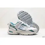 NEWBARON NEW BALANCE NB 530 MR530QAMESH透氣舒適白色、灰色和綠色跑步鞋