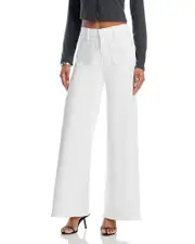 Mother High Rise Patch Pocket Wide Leg Jeans in Fairest of Them All