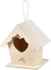 ERINGOGO Wooden Bird Nest Durable Hanging Nest House for Birds Safe Living Space for Canaries Parrots and Larks for Home Decor