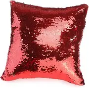 Levemolo Versatile Glitter Sequins Throw Pillow Cases DIY Two Tone Pillow Cover European Pillowcase for Home Decor