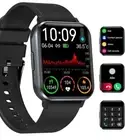 Smart Watch Fitness Tracker (Black Case Black Band (Android 9.0 or higher, lOS