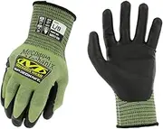 Mechanix Wear: ANSI A3 Cut Resistant Urethane Coated SpeedKnit Work Gloves - Touch Capable, Strong Grip in Dry & Wet Conditions (Green, Medium)