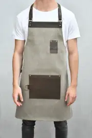 Leather Canva Barber Apron Crossback Hairstylist Hair Stylist Gift Salon Apron