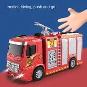 Children Toy Car with Sound Light Ornament Simulation Inertia Fire-truck