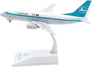 Pre-Built Model Aircraft 15CM Luxair for Boeing B737-500 LX-LGO 1:200 Diecast Model Airplane Finished Alloy Display Aircraft Miniature Airplane Model