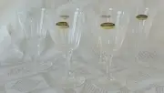 6 CRISTAL D ARQUES LEAD CRYSTAL SHERRY GLASSES