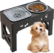 Elevated Dog Bowls Slow Feeder | Raised Dog Bowl Stand with Slow Feeder Bowl,Pet Waterer Feeding Supplies for Small Medium Animal Kittens Puppies