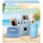 FujiFilm Instax Mini 12 Limited Edition Instant Camera Summer Pack - Pastel Blue