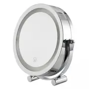 TOOLKISS LED Illuminated Makeup Mirror – Double-Sided Vanity & Beauty Mirror with 1X/3X Magnification, Natural Bright Lighting, Space-Saving Design for Bathroom