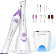 TOUCHBeauty TB-1335 Electric Manicure Set, 5-in-1 Professional Pedicure Set, Nail Care Set, Powerful Nail File with Polishing Tools and UV LED Nail Dryer for Home and Salon