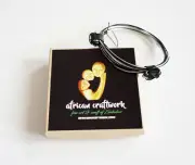 African Elephant Knot Bracelet - 2 Knot BLACK & SILVER Mixed Color Metal V2 Zim