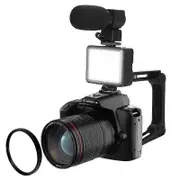 Digital Photography Camera 4K WIFI Web Cam Vintage Vlog Video Recorder 64MP Camcorder Camera Zoom Blogging Camera B Black