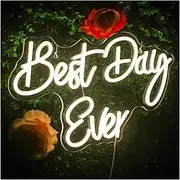 Hanging Art Neon Signs Best Day Ever Neon Sign Party Lights Led Lamps Personalised Birthday Restaurant Bar Gamer Aesthetic Wall Decoration