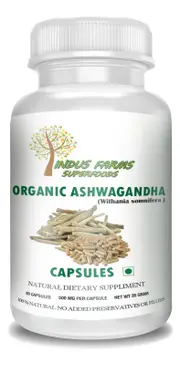 Organic Ashwagandha 60 capsules 30000mg Relieves Stress Anxiety Boosts Immunity