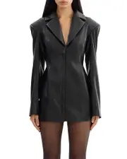 Lamarque Faux Leather Blazer Dress