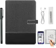 Tracify Pad, Tracify Pad Notebook, Tracify Pad Drawing, Tracify Smart Sync Pen and Notebook,Reusable Smart Notebook Digital, Digital Notebook, Smart Notebook with Pen Bluetooth (Black Grey)