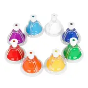 8pcs Hand Clocks Set, Diatonic Hand Clocks Hand Bell Set Bells Percussion2495