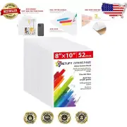 Premium 52-Pack Blank Canvas Panels - Smooth Surface for Acrylic & Oil Paint