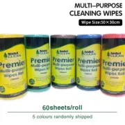 Multi-purpose Cleaning Wipes Towel 60Sheets/Roll Kitchen Regular Duty 30m