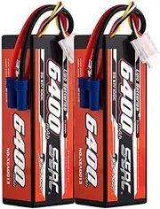 3S 11.1V 6400mAh 100C Lipo Battery Hard Case Rechargeable EC5 Connector Compatible with RC Vehicles Car Truck Tank Buggy