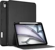 ProCase Slim Case for iPad Air 11-inch M3 2025 & M2 2024, iPad 10.9” Air 5/4 2022/2020, Smart Folio Stand Protective Cover with Pencil Holder for Air 7th/6th/5th/4th Gen -Black