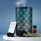 Aromatherapy Diffuser LED Light Ultrasonic Mist Humidifier Remote Control 100ml