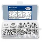 900 Pcs 304 Stainless Steel Flat Washers Assorted Size M2-M12 for Screws & Bolts