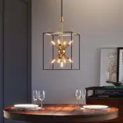 Atom Pendant Light Geometric Circle Lantern Modern Steampunk Sputnik Virus Cage
