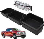 POPSTORE Underseat Storage Box Upgraded Rear Under Seat Organizer Cargo Box Compatible with 2015-2024 Ford F150
