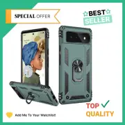For Google Pixel 6 Case + Screen Protector with Magnetic Kickstand Pine Green