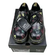 Dr Martens Hello Kitty & Friends 3 Eyelet Leather Boots Oxfords Black Size 9 NEW
