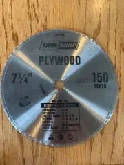 SAW BLADE 7 1/4" 150 teeth PLYWOOD NEW Tool Shop particle board / hard/softwoods
