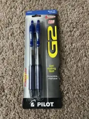 Pilot G2 Refillable Retractable Rolling Ball Gel Fine Point Blue Pens 2