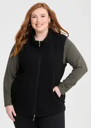 [Taking Shape] Taking Shape Teddy Vest Size 16 in Black - Plus Size Women's Clothing Black