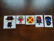 Funko Marvel Deadpool Magneto Wolverine Nightcrawler Exclusive 3-Inch Stickers