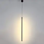 TONFON Slim Single Head Chandelier Minimalist Bedroom Bedside Cylinder Pendant Light Modern Creative Led Hanging Light for Kitchen Island Living Room Dining Room Hallway Ceiling Light Fixture(3000K,10