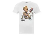 Guardians Of The Galaxy Mens Vol 2 Groot Tape T-Shirt (White) (S)