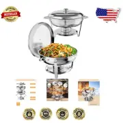 Round 5QT Chafing Dish Buffet Set - Durable Stainless Steel for Every Occasion