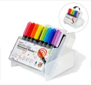 Monami SigmaFlo Liquid Permanent Marker 1mm Fine 24 Color Set