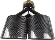 Oval Shape Glossy Black Carbon exhaust Tips muffler nozzles For Akrapovic Carbon Stainless Steel Exhaust system Tail tips(IN 60 OUT SIZE B)