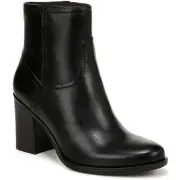 Naturalizer Womens Kalina Leather Zipper Block Heel Booties BHFO 0384