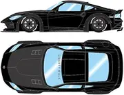 Make up Eidolon 1/18 lb Nation Fairlady Z (RZ34) (RS Watanabe 8 Spoke Wheel) Metallic Black Finished Product EML137D