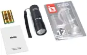 UV Ultra Violet 12 LED Flashlight Blacklight Light 395 nM Inspection Lamp Torch