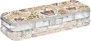 Yoogain Colorful Cartoon Animal Leopard Clear Pencils Box Double Layer Pens Case Boxes For Stationery Supplies With Snap And Lid