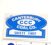 Coal Mining Sticker Canterbury Coal Co CCC Safety First