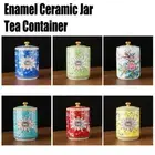 Ceramics Tea Canister Sealed Cookie Jar Tea Storage Container Candy Containers