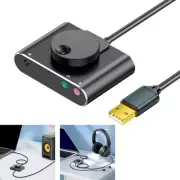 External Sound Card USB Adapter with Volumes Adjustment Stereo Sound Card