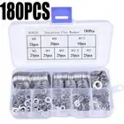 180pcs Stainless Steel Washer Flat Gasket Rings Assortment Kit